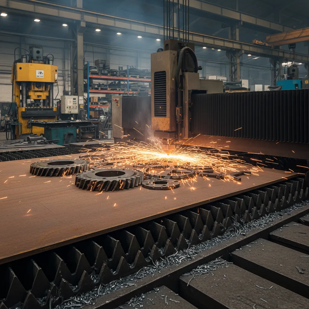 Laser cutting agricultural machinery parts from thick steel